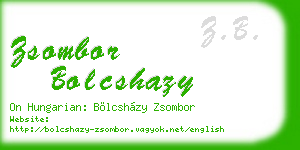 zsombor bolcshazy business card